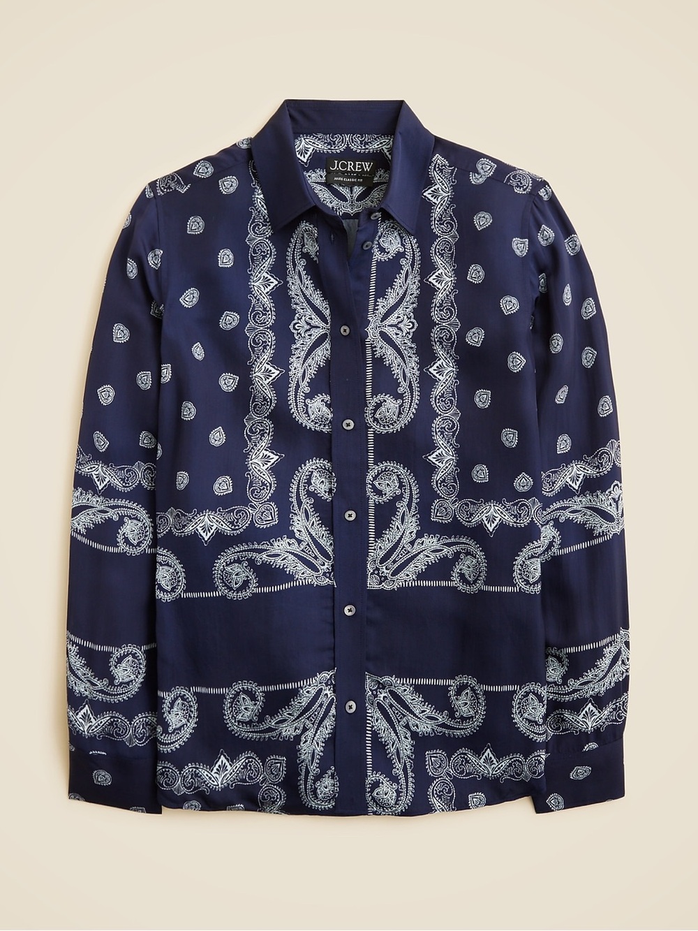 J. Crew Navy Bandana Jules Shirt